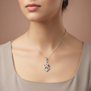 Yuva Drupad Sterling Silver Pendant with chain (Chain Length 18 inches)